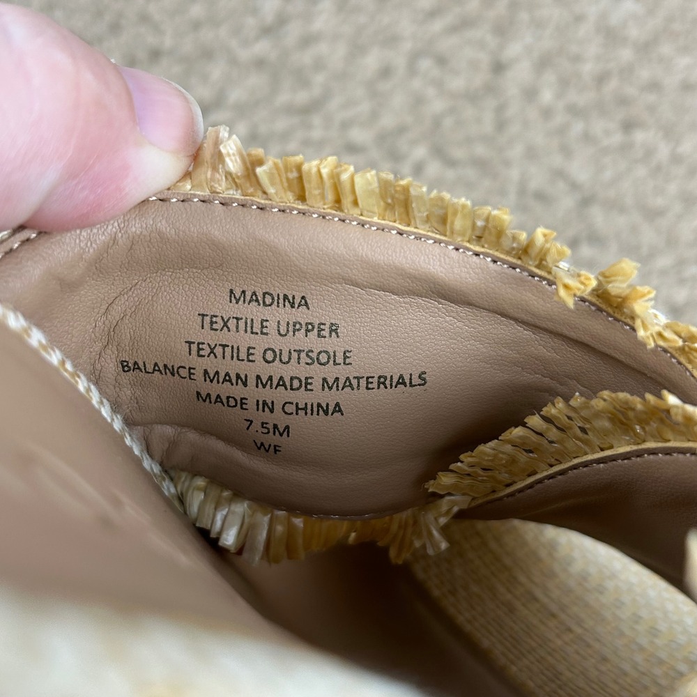 AEROSOLES Natural Straw Wedge Sandals - Picture 7 of 12